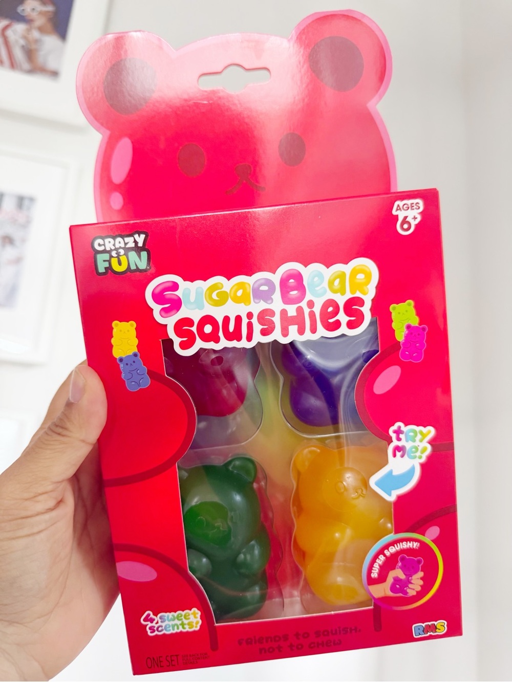RMS Sugar Bear Squishies 4 Pack Scented Squishy Bears NEW Rare Viral Dumpling - Picture 4 of 4